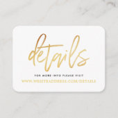 金モダン箔スクリプト詳細 エンクロージャーカード (正面)