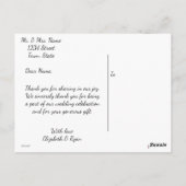 金モダン箔タイポグラフィありがとう ポストカード (裏面)