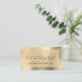 金モダン箔バーチャルアシスタント 名刺 (スタンド正面)