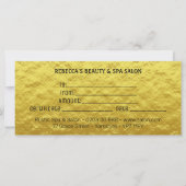 金モダン箔ビジネスカスタム商品券 (裏面)