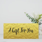 金モダン箔ビジネスカスタム商品券 (スタンド正面)