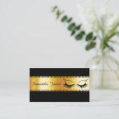 金モダン箔フェイクとブラックラッシュ技術者 名刺 (スタンド正面)