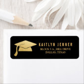 金モダン箔フェイク卒業ハットシンプルカジュアル ラベル (インサイチュ)