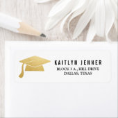 金モダン箔フェイク卒業ハットシンプルカジュアル ラベル (インサイチュ)