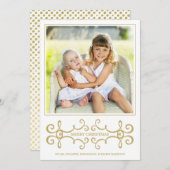 金モダン箔フェイク白点 シーズンカード (正面/裏面)