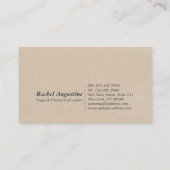 金モダン箔ヨガインストラクタータイポグラフィクラフト 名刺 (裏面)