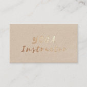 金モダン箔ヨガインストラクタータイポグラフィクラフト 名刺 (正面)