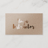 金モダン箔ヨガインストラクタータイポグラフィクラフト 名刺 (正面)