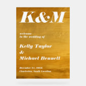 金モダン箔ルックウィンターウェルカム アクリルサイン (正面)