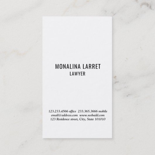 金モダン箔弁護士尺度記号  名刺 (裏面)