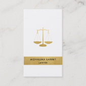 金モダン箔弁護士尺度記号  名刺 (正面)