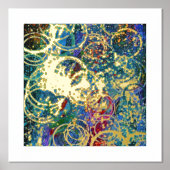 金モダン箔抽象芸術 箔ポスター (正面)