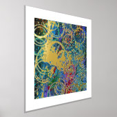 金モダン箔抽象芸術 箔ポスター (レイダウン)