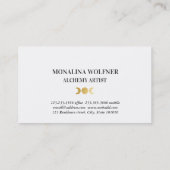 金モダン箔月相エレガントシンプルフェイク 名刺 (裏面)