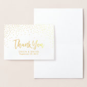 金モダン箔紙吹雪ドット結婚の感謝 箔カード (ディスプレー)