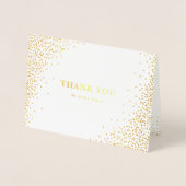 金モダン箔紙吹雪ドット結婚の感謝I 箔カード (正面)