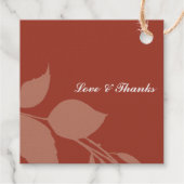 金モダン箔結婚と燃えたオレンジ フェイバータグ (裏面)