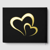 金モダン箔誕生日オンブラックRecモノグラム | ゲストブック (裏面)