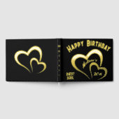 金モダン箔誕生日オンブラックRecモノグラム | ゲストブック (全面)