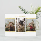 金モダン箔2023写真卒業 案内状 (スタンド正面)