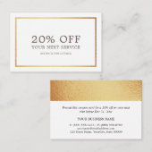 金モダン箔 – 割引券 割引カード (正面/裏面)