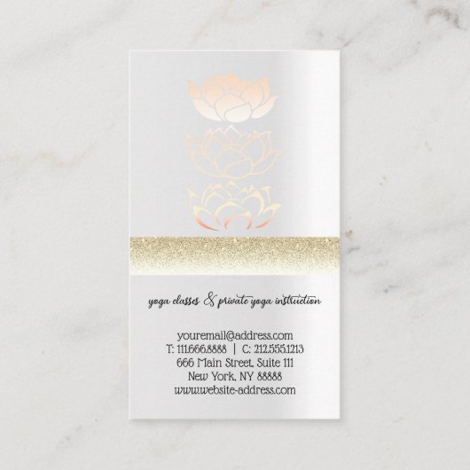 金モダン蓮 名刺 (裏面)