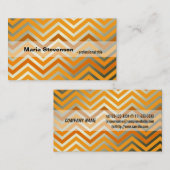 金モダン輝くカッコいい金と灰色のシボロン 名刺 (正面/裏面)