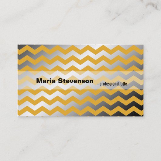 金モダン輝く色のシボク 名刺 (正面)