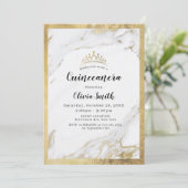 金モダン金フェイク金ゴールド大理石キンセアニェラ 招待状 (スタンド正面)