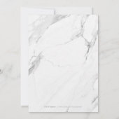 金モダン金フェイク銀大理石確認書 招待状 (裏面)