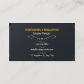 金モダン金ミニマスタイリッシュリスト 名刺 (裏面)