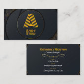 金モダン金ミニマスタイリッシュリスト 名刺 (正面/裏面)