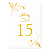 金モダン金最小主義表番号 テーブルナンバー (正面)