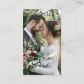 金モダン額の写真rsvp結婚のシックqrコード エンクロージャーカード (裏面)