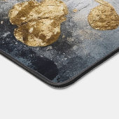 金モダン額抽象芸術フローラパーソナライズされた名 デスクマット (コーナー)