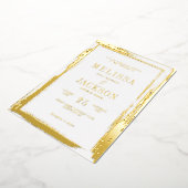 金モダン額結婚枠 箔招待状 (回転した状態)