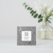 金モノグラムの属銀 スクエア名刺 (スタンド正面)