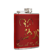 金ヤギの中国語かベトナムの新年のフラスコ フラスク (右)