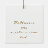 金ユニークの聖なる書物、 経典ジョン3:16クリスマス セラミックオーナメント (裏面)