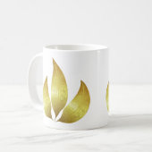 金ユニークモダン金のオーナメント離れ コーヒーマグカップ (正面左)