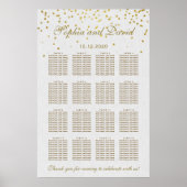 金ユニーク王室の箔の結婚座席表 ポスター (正面)