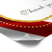 金ユニーク箔USA国旗結婚の座席表 ポスター (角)