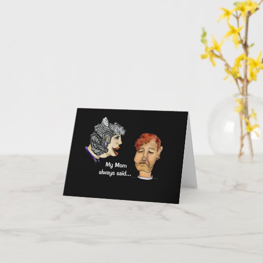 金ユーモアのある札に関する母親のようなアドバイス カード (黄色い花)