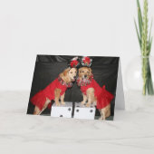 金ラスベガスのショーガールの誕生日 カード (正面)