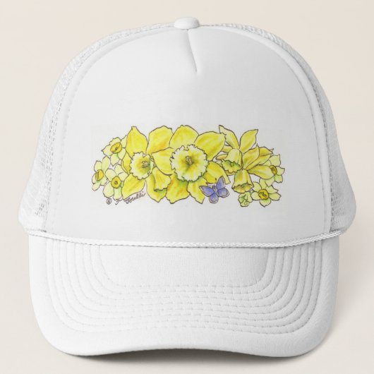 金ラッパスイセンの帽子 キャップ (正面)