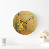 金ラッパスイセン ラージ壁時計 (ホーム)