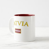 金ラトビア ツートーンマグカップ (正面左)