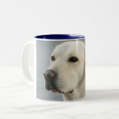 金ラブラドル・レトリーバー犬の写真 ツートーンマグカップ (正面左)