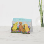 金ラブラドル・レトリーバー犬は健康なカードを得ます カード (裏面)