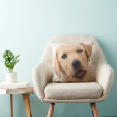 金ラブラドールの子犬 クッション (椅子)
